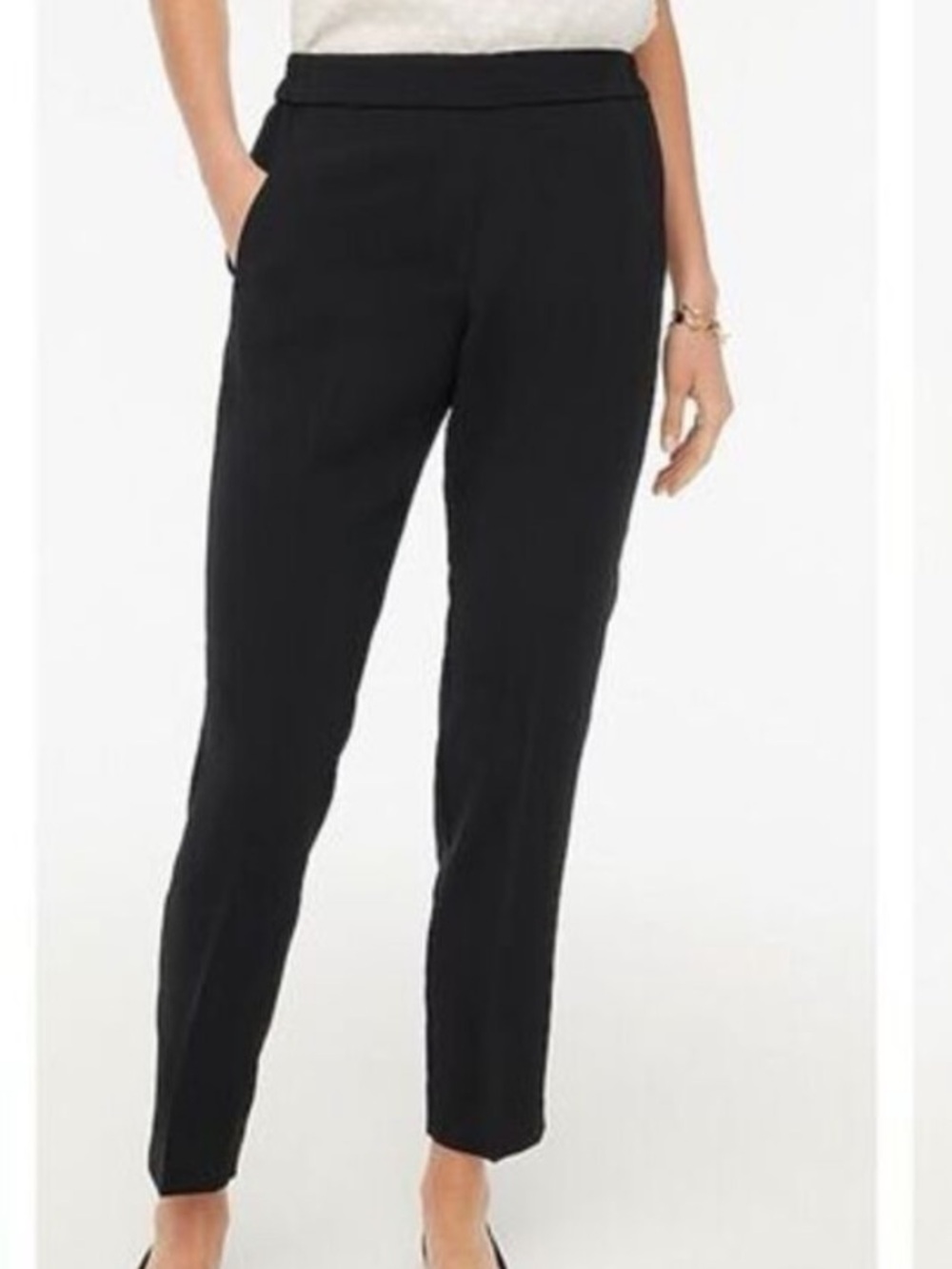J.Crew Factory Jamie Pants Black Size 12 Pull-On Tapered Ankle
